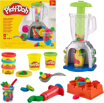 Play Doh Swirlin' Smoothies Toy Blender Playset, Play Kitchen Appliances, Kids Arts and Crafts Toys for 3 Year Old Girls and Boys and Up